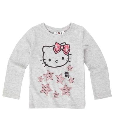 Bluza gri cu maneca lunga Hello Kitty