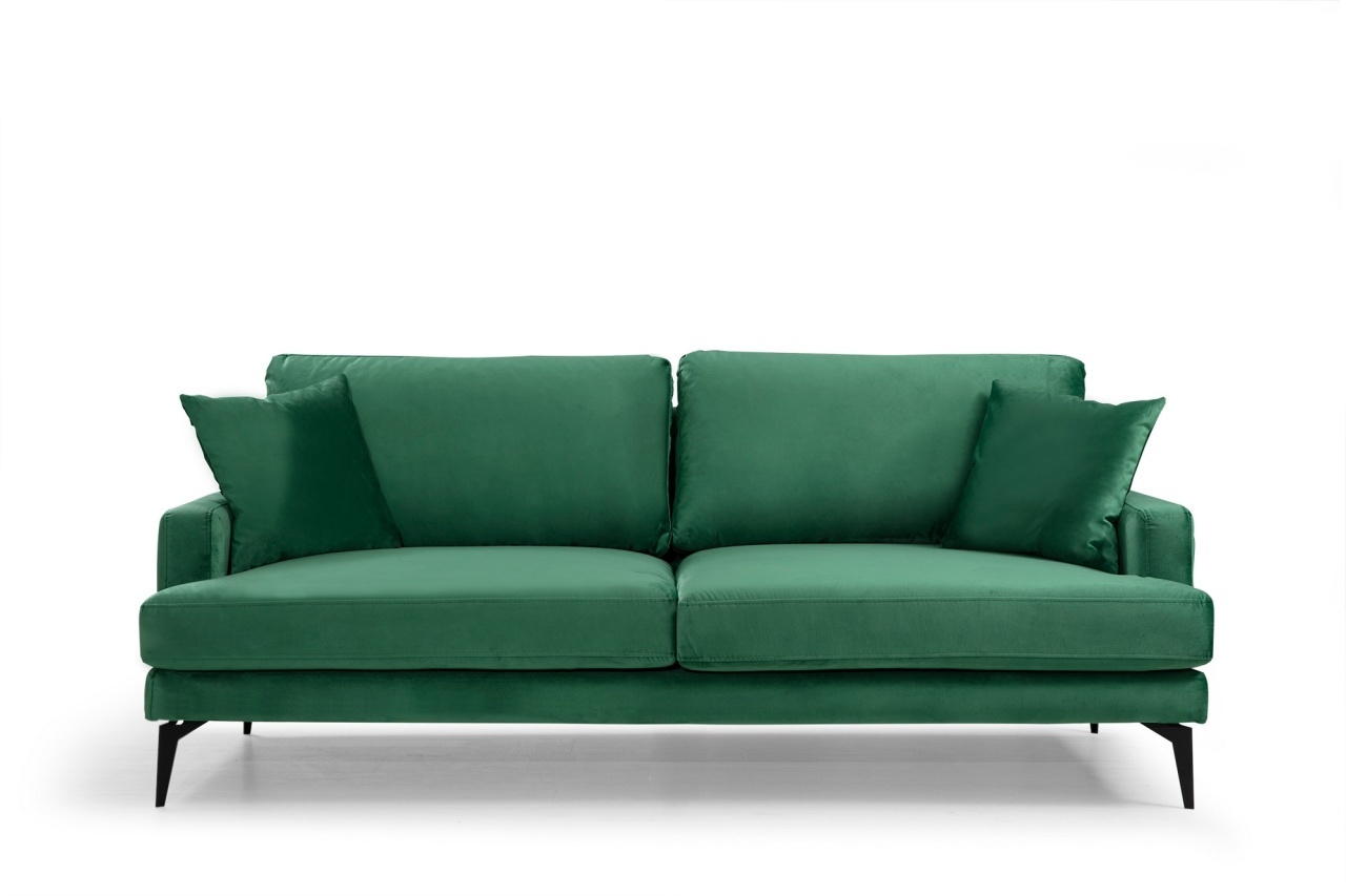 Canapea 3 locuri Papira Verde 205x90x88 cm - 2 | YEO