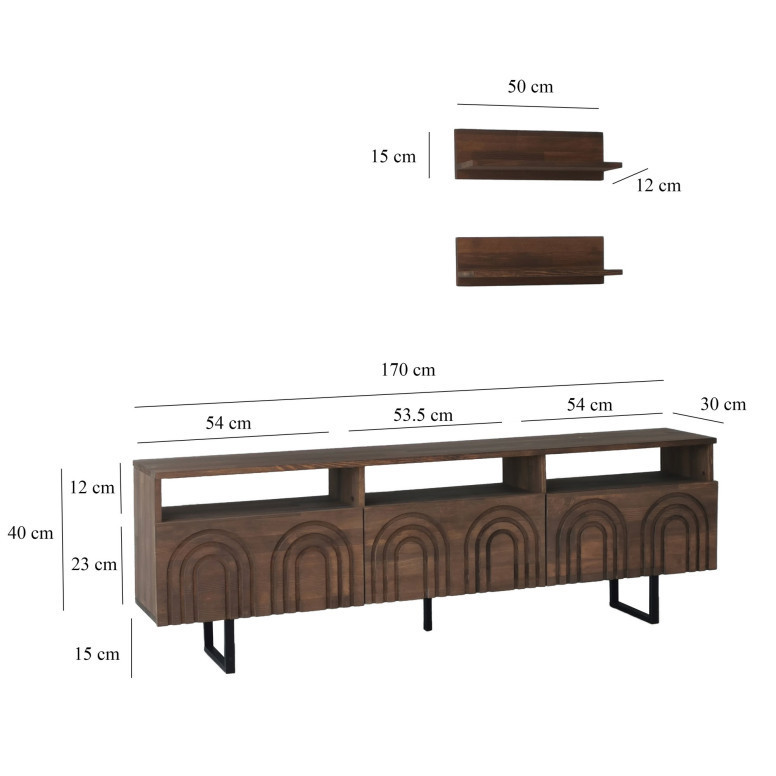 Comoda TV Helen - Walnut - 1 | YEO