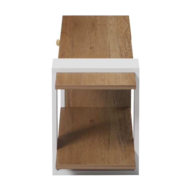Comodă TV Model Standi, Natur/Alb, 120x25x36.8 cm - 3 | YEO
