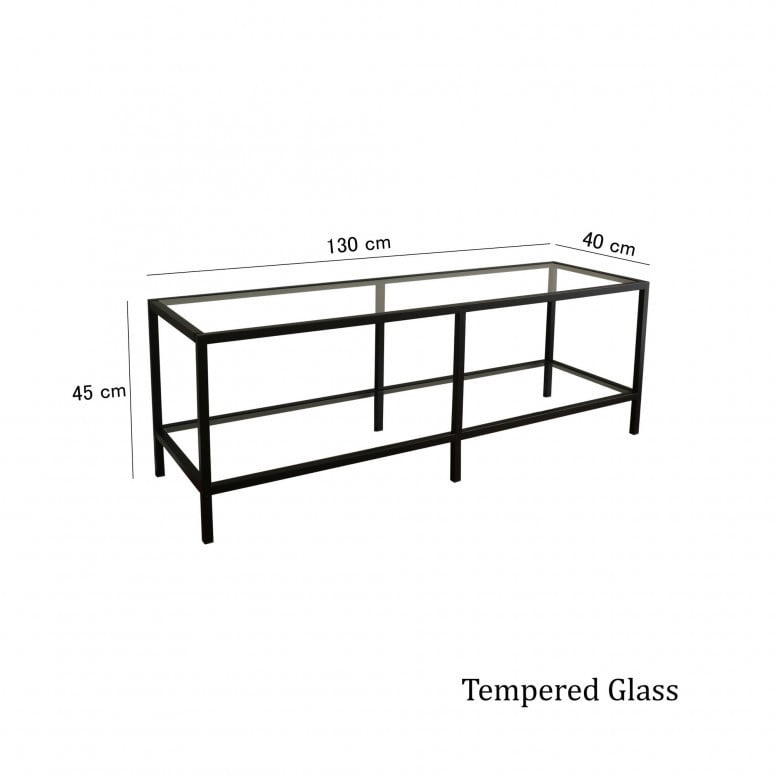 Comoda TV Salvador, Model Basic, 130x45x40 cm, Negru