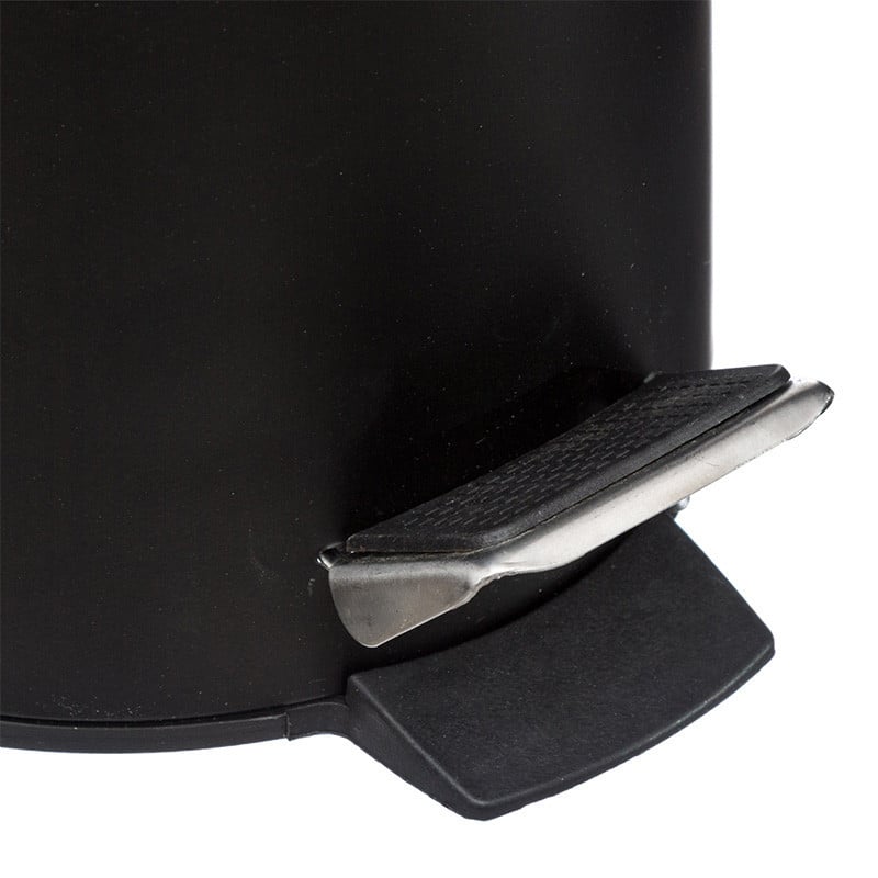 Cos de gunoi Dustbin 3L metal - plastic negru - stejar