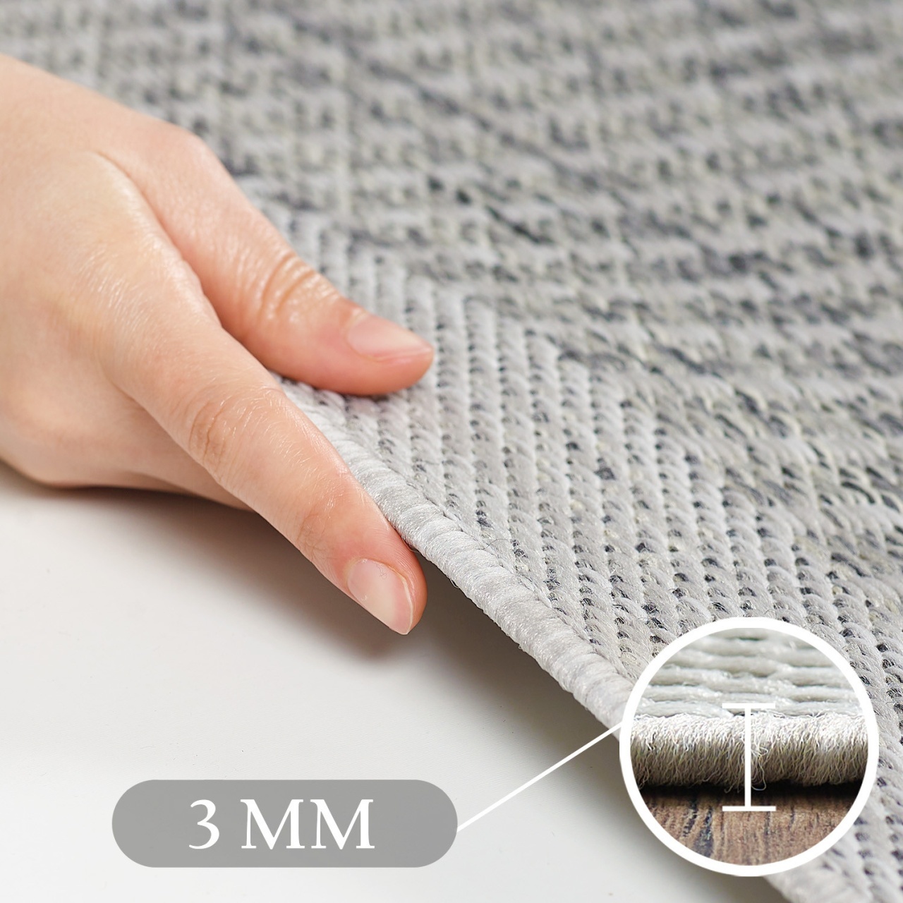 Covor Ayyildiz Giza Gri, Rotund, D120 cm - 3 | YEO