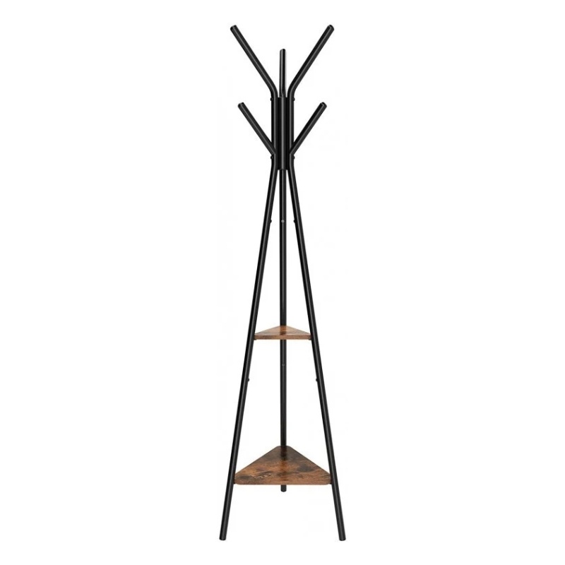 Cuier tip pom Model Barr, Maro Rustic/Negru, 50x50x179 cm