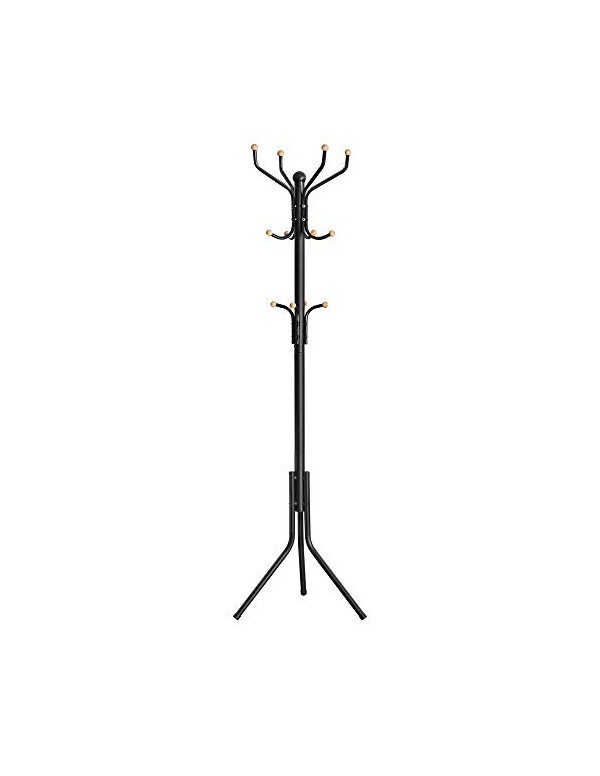 Cuier tip pom Model Wagner, Negru, 44x44x182 cm