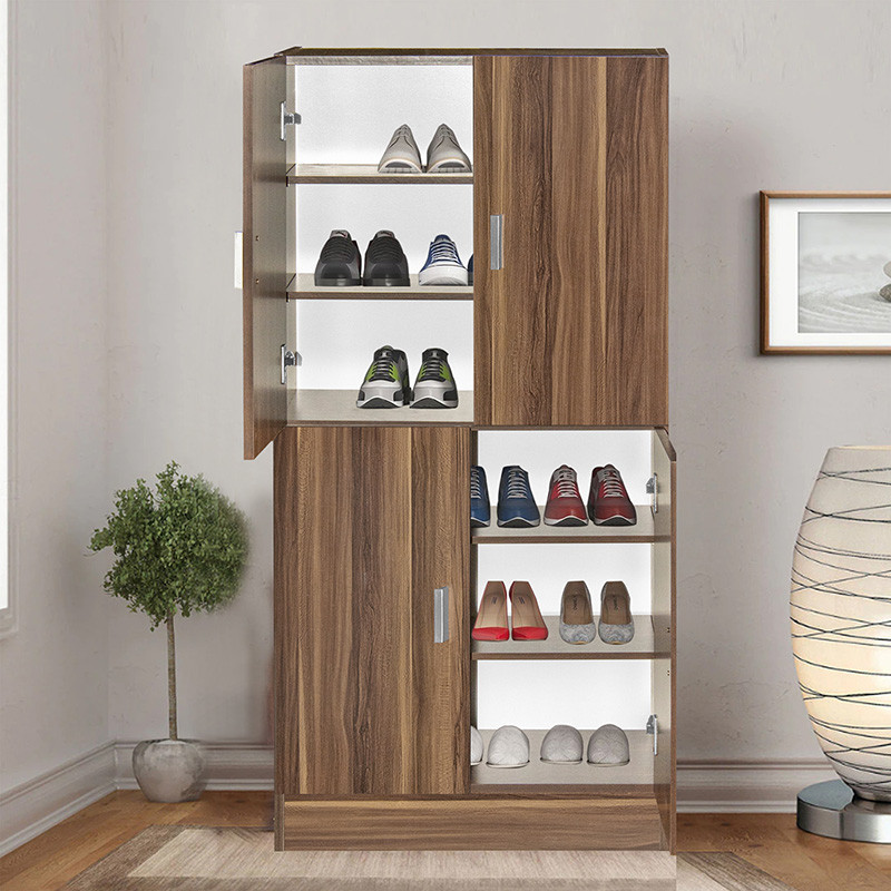 Dulap pantofi Felicity, culoarea nuc 60x32x127cm - 1 | YEO