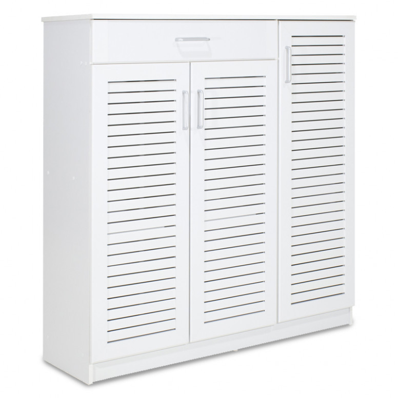 Dulap Pantofi Model Lilith, Alb, 120x37x123 cm