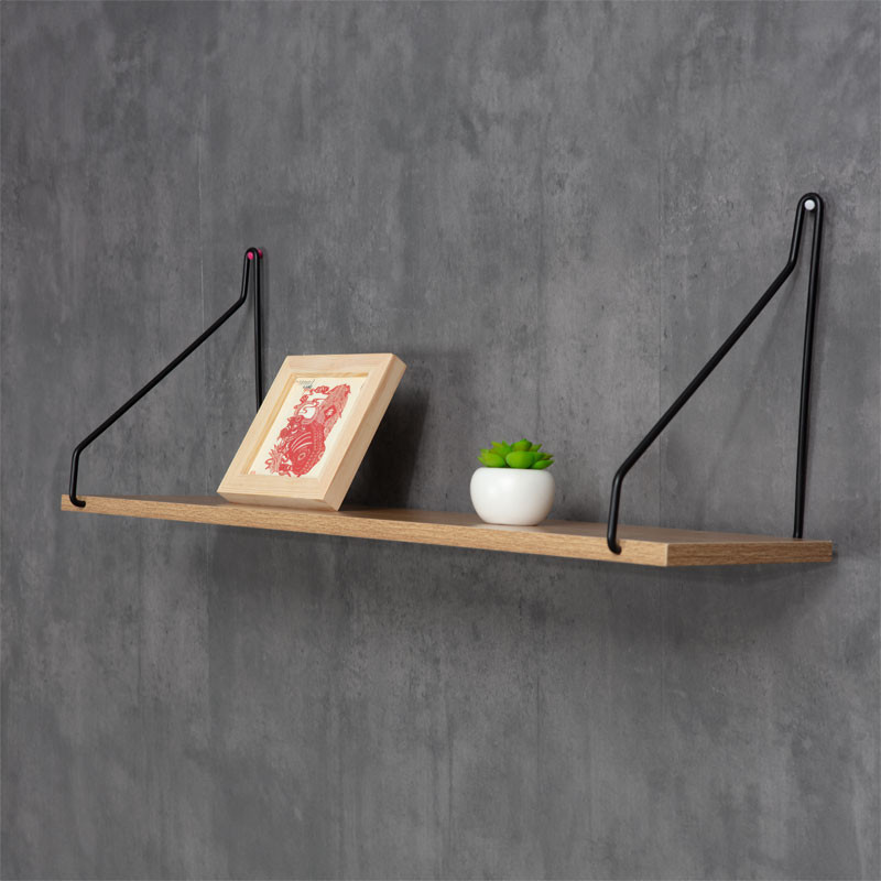 Etajera de perete Tars sonoma - negru 72x20x27cm - 2 | YEO