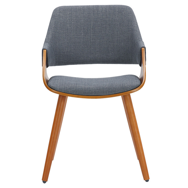 Fotoliu Allegra material textil gri - picioare de culoarea nuc - 3 | YEO