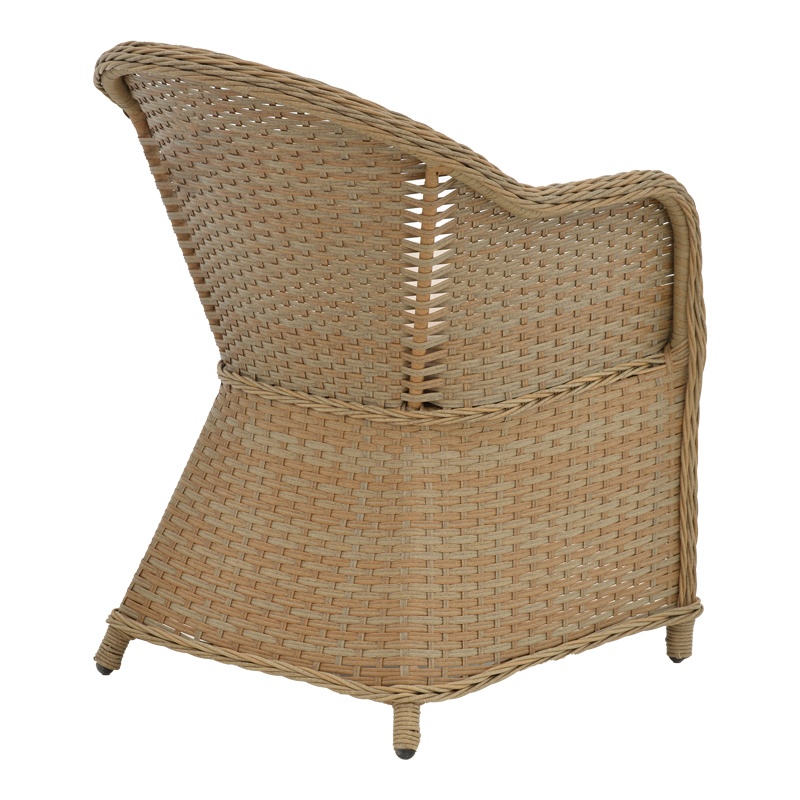 Fotoliu de exterior, Model Hadrian, culoare maro, rattan si textil, 70x57x85 cm - 1 | YEO