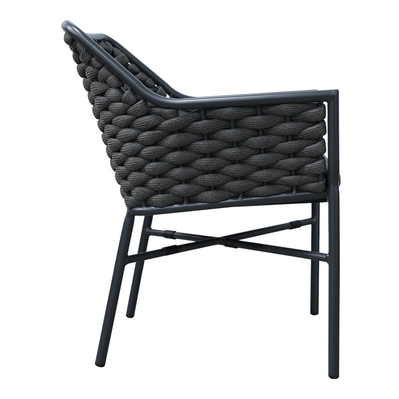 Fotoliu de grădină Model Ortegia, Antracit, 57x62x82 cm - 2 | YEO