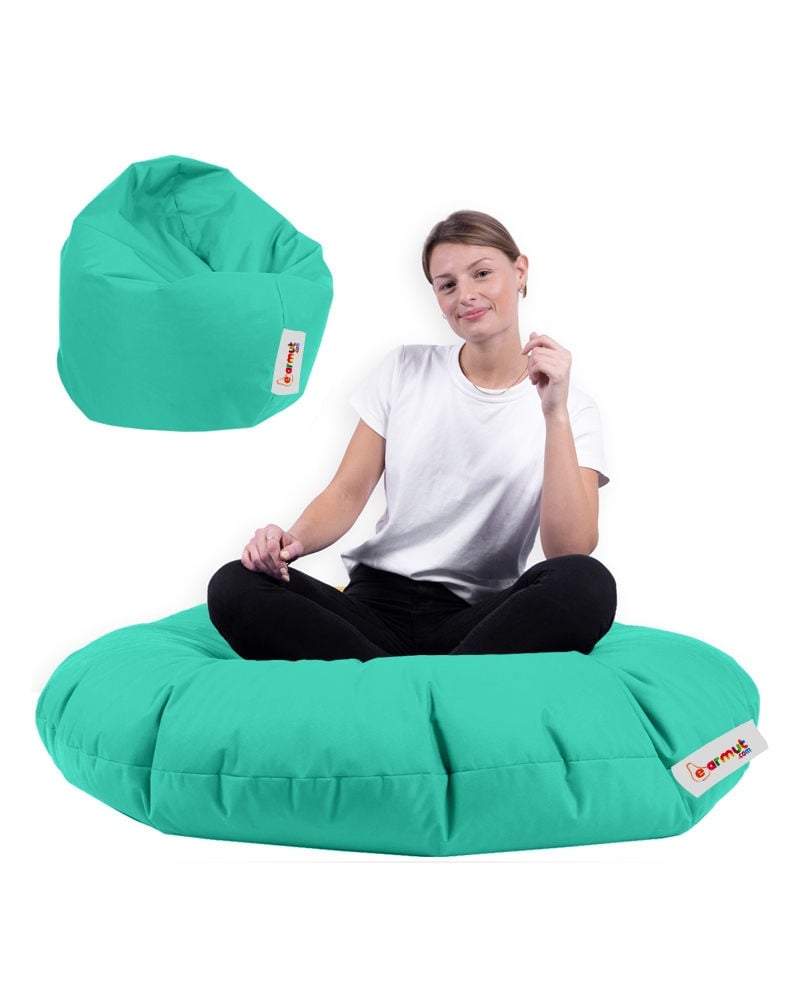 Fotoliu de grădină tip Bean Bag Model Iyzi 100, Turcoaz