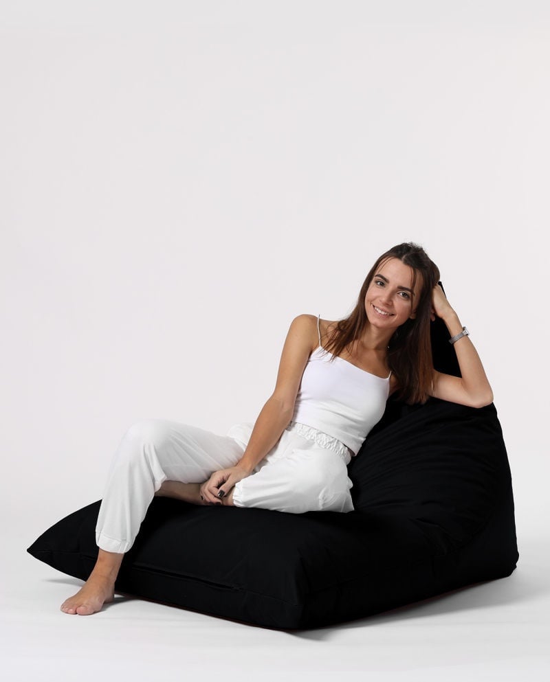 Fotoliu de Grădină tip Bean Bag Model Pyramid, Negru - 3 | YEO