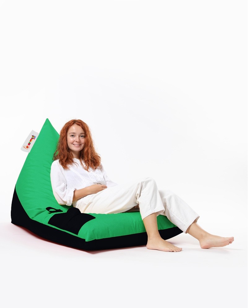 Fotoliu de Grădină tip Bean Bag Model Pyramid, Verde - 1 | YEO