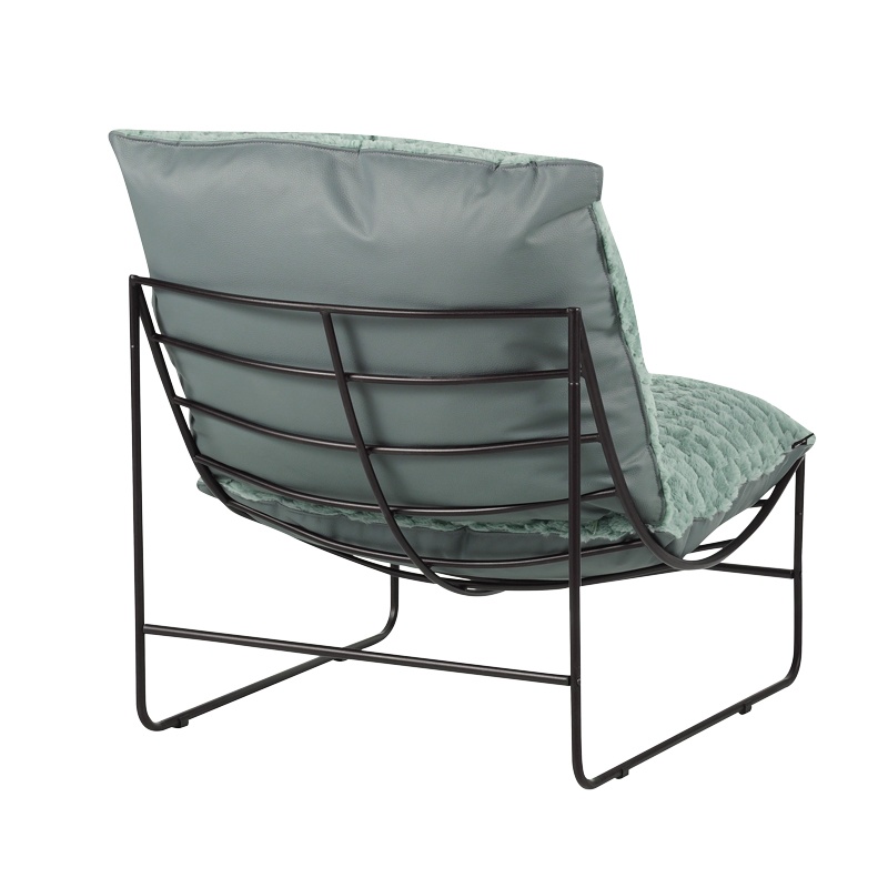 Fotoliu Model Chopie, Verde deschis/Negru, 77x90x83 cm - 1 | YEO