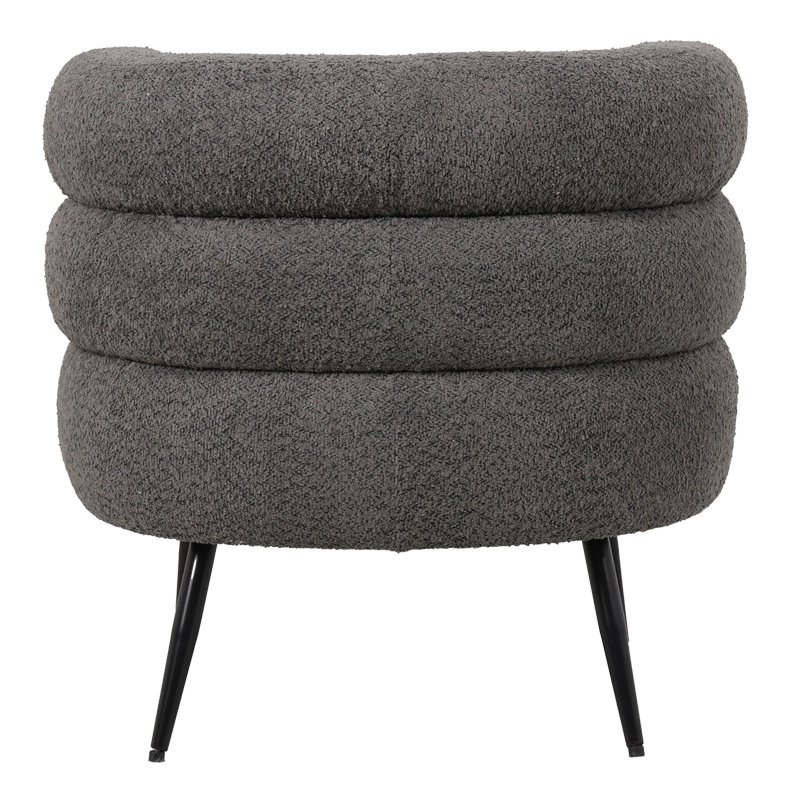 Fotoliu Model Foleja, Gri inchis/Negru , 76x75x72 cm - 4 | YEO