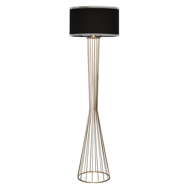 Lampadar PWL-1062, E27 auriu-argintiu-negru, 38x155 cm