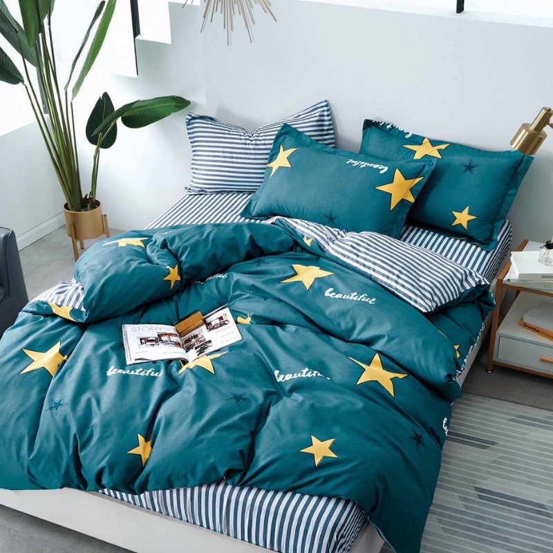 Lenjerie Bumbac Satinat 4 Piese Calver