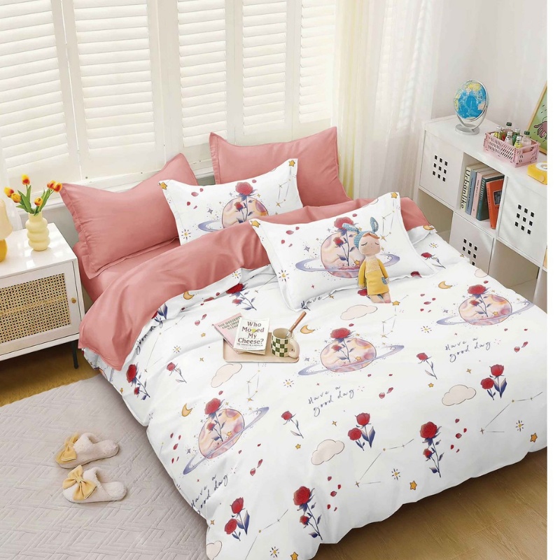 Lenjerie Bumbac Satinat 4 Piese Elvara