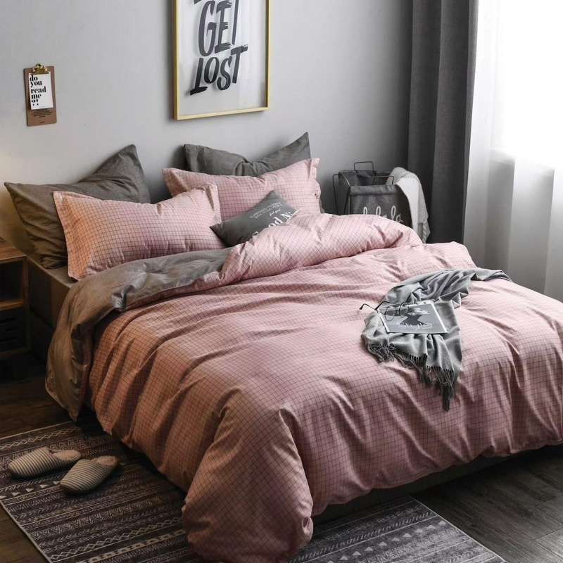 Lenjerie Bumbac Satinat 4 Piese Faelis