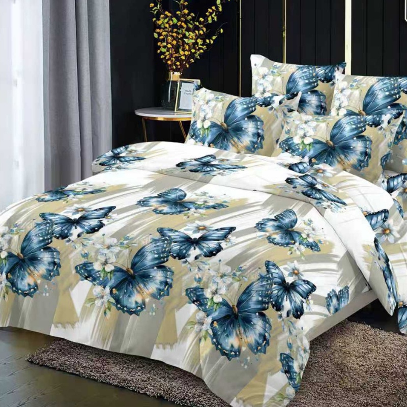 Lenjerie cu elastic 180x200cm, Petalune, 4 Piese