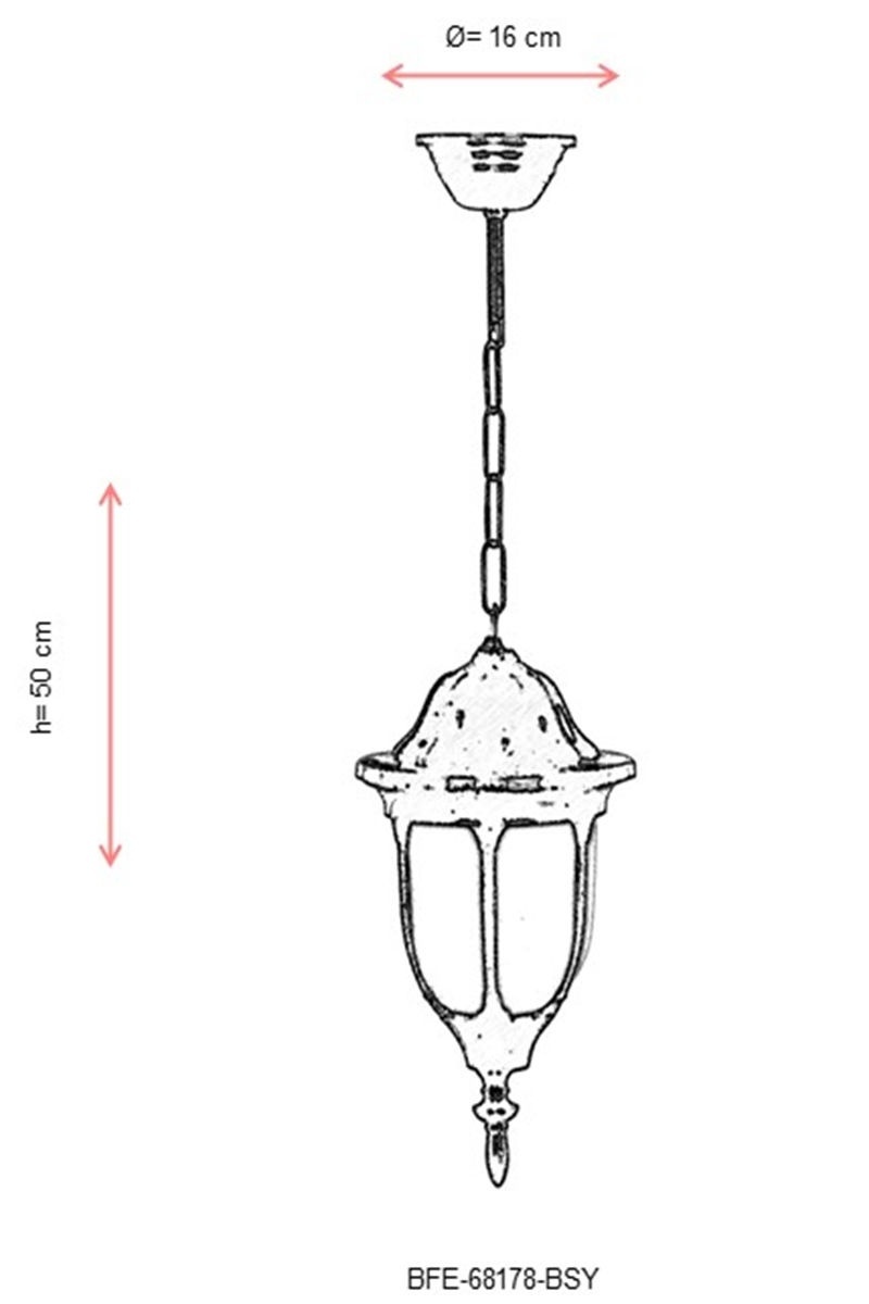 Lustra de exterior 68178 Alb 50x36 cm - 2 | YEO