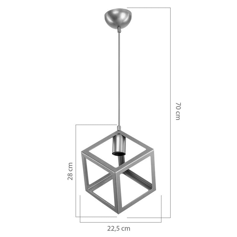 Lustra Deepora E27 alb D20x70cm