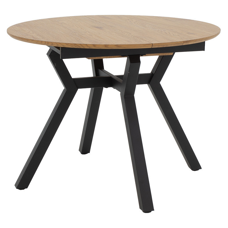 Masa Extensibila Model Cheyenne, 100-140x100x75 cm, Negru/Stejar sonoma - 1 | YEO