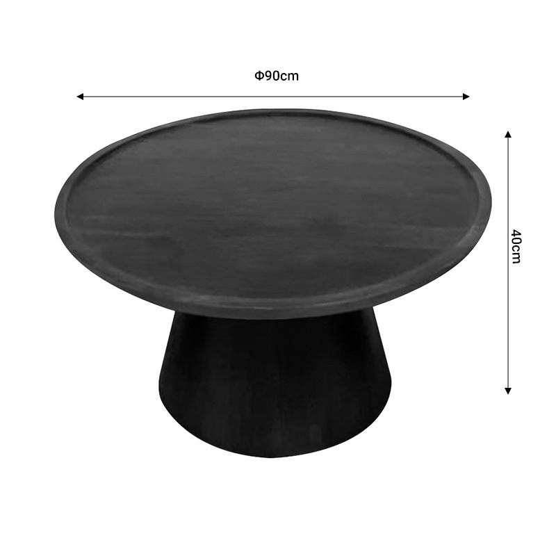 Masuta de Cafea Model Aliki, Nuc, D90x40 cm - 3 | YEO