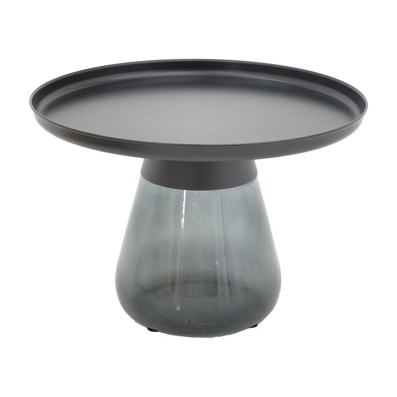 Masuta de Cafea Model Kunlo, Negru, D60x42 cm