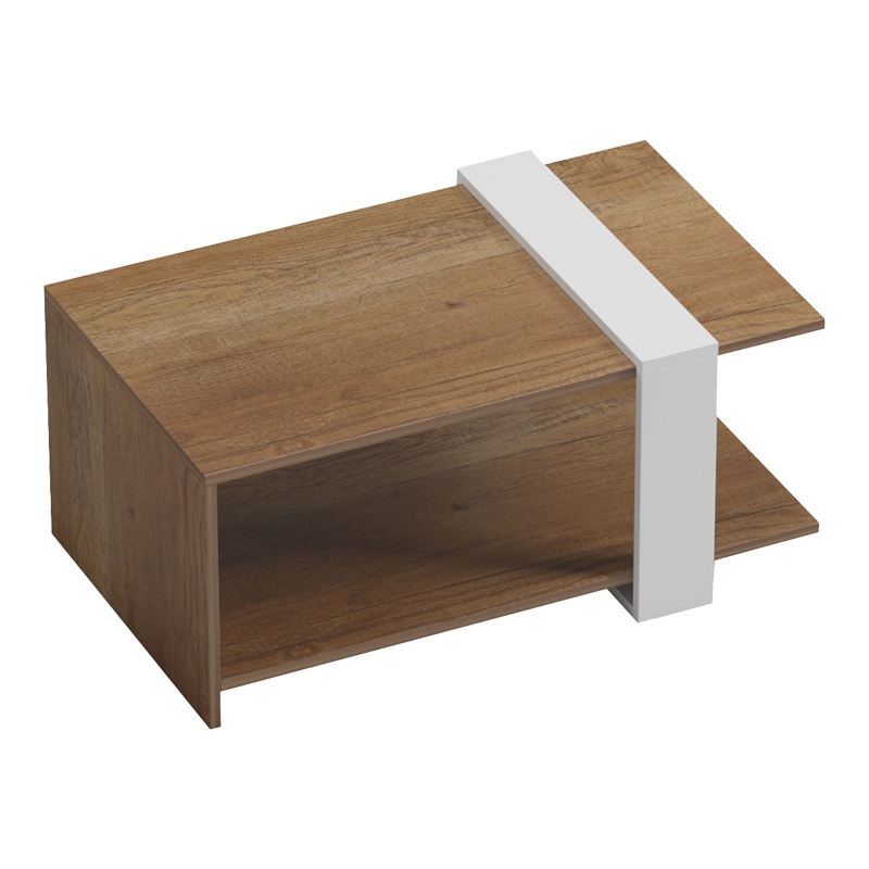 Masuta de Cafea Model Masasi, Natur/Alb, 80x50x35 cm - 2 | YEO