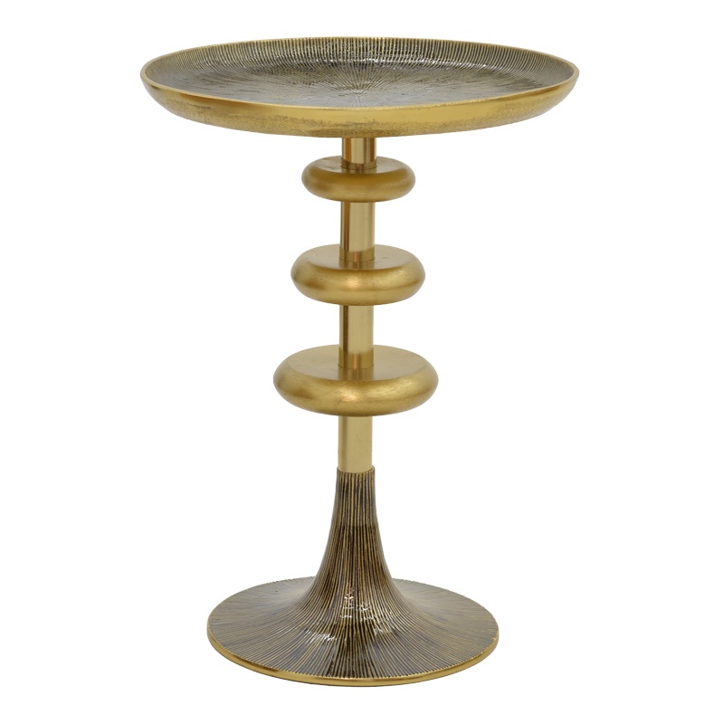 Masuta de Cafea Model Trego, Auriu, D39x55 cm
