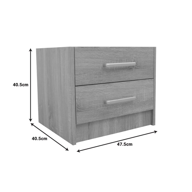 Noptiera Olympus cu 2 sertare 47.5x40.5x40.5 cm