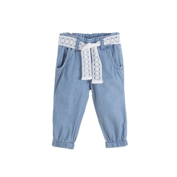 Pantaloni denim cu centura Newness