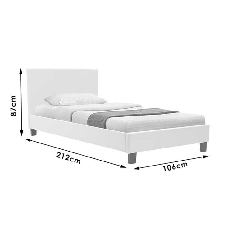 Pat 1 persoana 100x200 cm Nevil 142 Maro mat