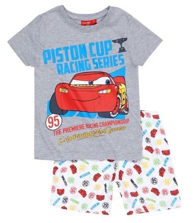 Pijama gri cu maneca scurta Cars