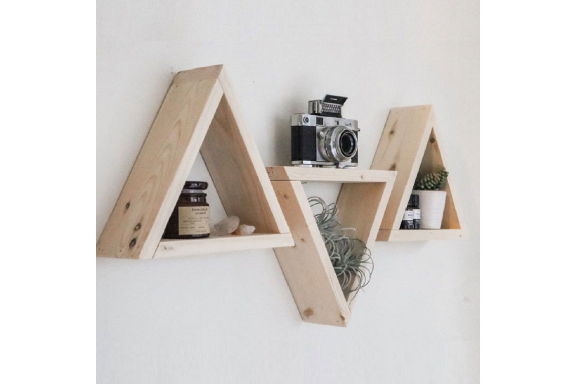Raft de perete, Pako Word, Lemn, 33x9x29 cm - 2 | YEO