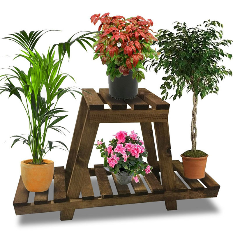 Raft Suport pentru plante Model Peter, Maro, 75x25x49 cm - 1 | YEO