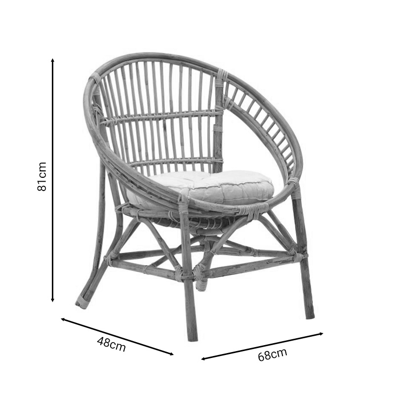 Scaun cu Brate Model Blore, Natur, 60x57x79 cm