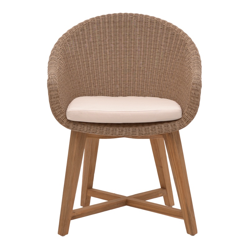 Scaun cu Brate Model Solso, Natur/Maro, 62x58x78 cm - 3 | YEO