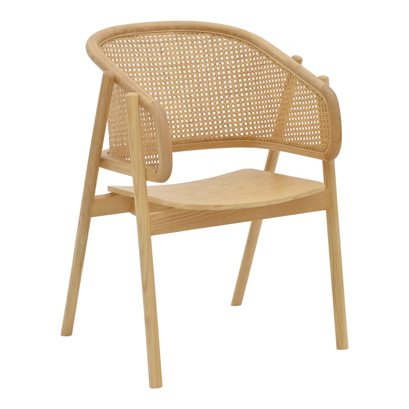 Scaun cu Brate Model Wenzy, Natur, 58x58x82 cm