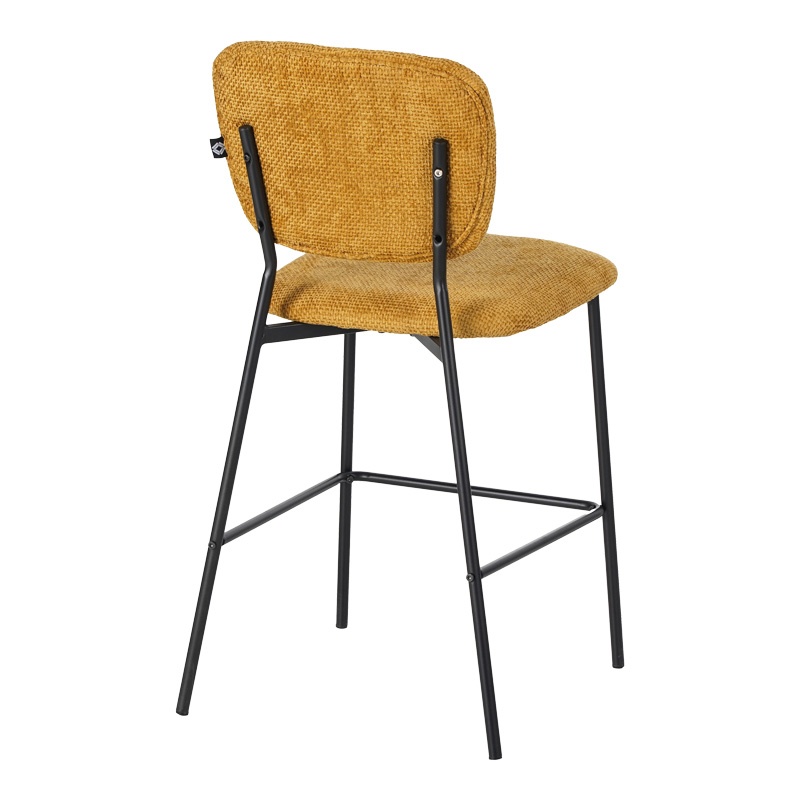 Scaun de bar Cathair, galben/negru, 48x54x100 cm - 2