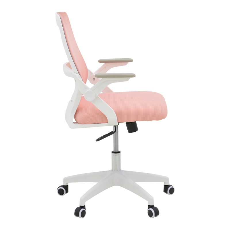 Scaun de birou Reji, roz/alb, 58x60x89-99 cm - 3