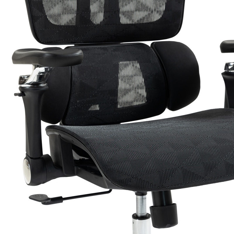 Scaun directorial Jeffer, negru, 67x62x115-125 cm - 3