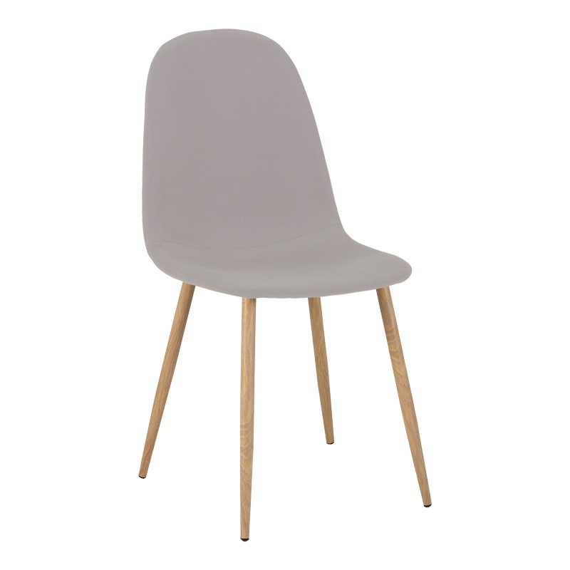 Scaun Model Bella, Gri deschis/Natur, 43x52x88 cm