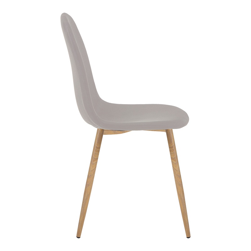 Scaun Model Bella, Gri deschis/Natur, 43x52x88 cm - 2 | YEO