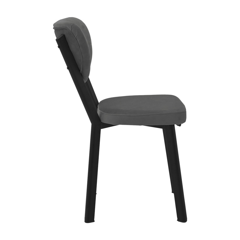 Scaun Model Joley, Negru/Gri inchis, 50x50x77.5 cm - 2 | YEO