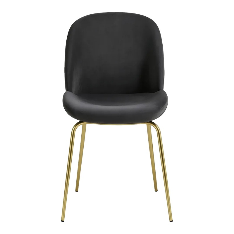 Scaun Model Maley, Gri inchis/Auriu, 47x60x90 cm - 4 | YEO