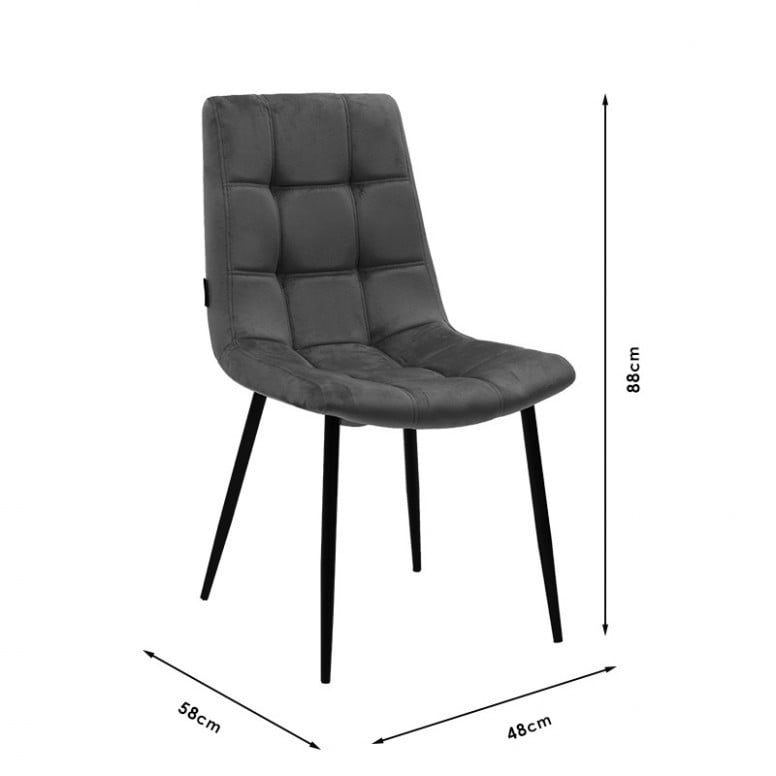 Scaun Model Nola, Maro/Negru, 48x58x88 cm