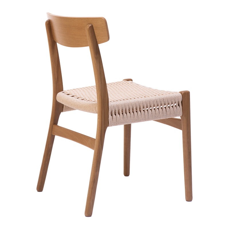Scaun Model Safal, Stejar/Alb fildes, 51x50x78 cm - 1 | YEO